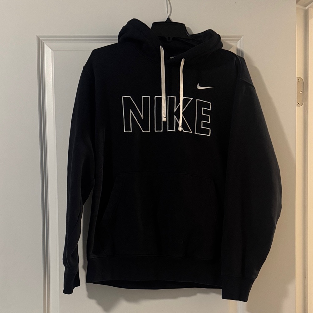 Nike Black Hoodie with White Logo